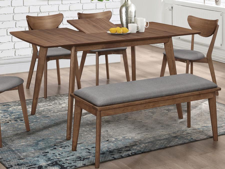 Alfredo - Extension Leaf Dining Table - Natural Walnut Dining Tables with Extensions by CoasterEveryday - Walls Furniture & Mattress