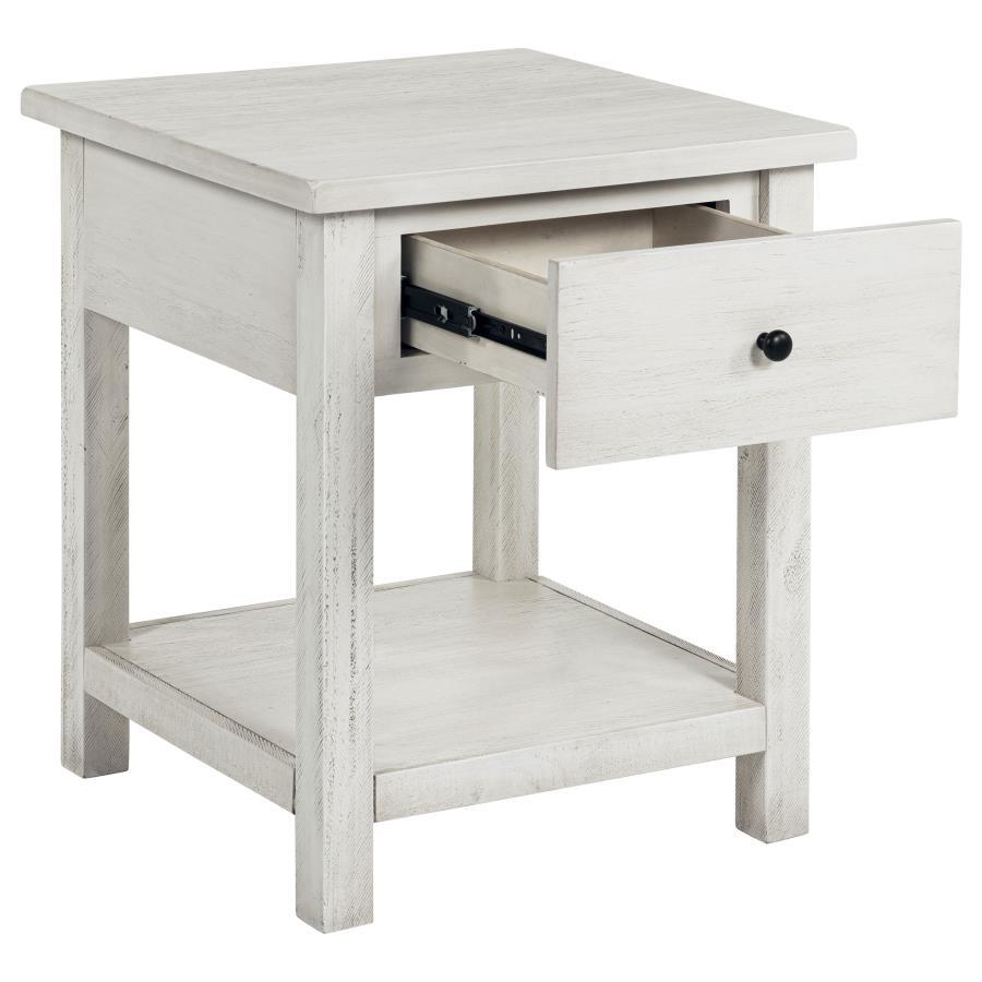 Payne - 1 Drawers Wood End Table with Shelf End Tables by Coaster Fine Furniture - Walls Furniture & Mattress