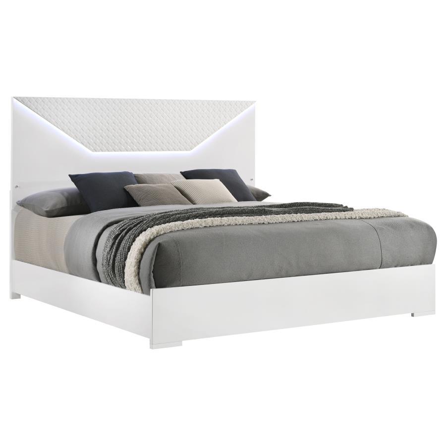 Ives - Panel Bed LED Headboard Panel Beds by Coaster Fine Furniture - Walls Furniture & Mattress