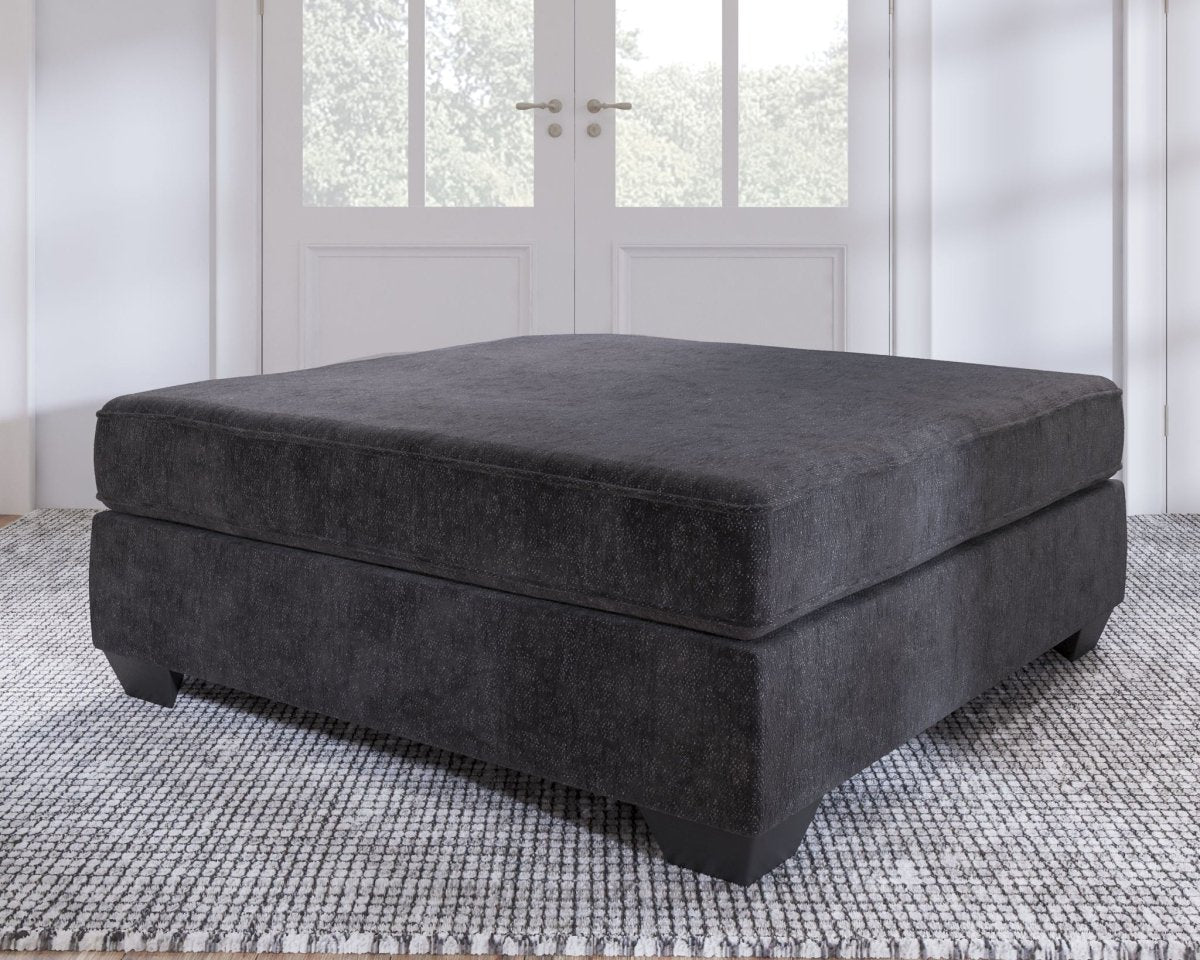 Lavernett - Oversized Accent Ottoman - Charcoal Accent Ottomans by Signature Design by Ashley® - Walls Furniture & Mattress