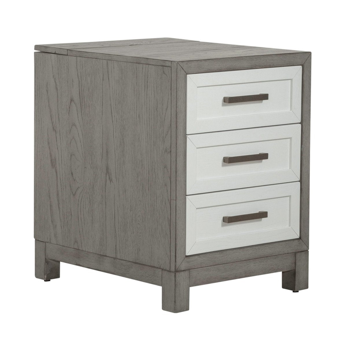 Palmetto Heights - 3 Drawer Chair Side Table - White Chair Side Tables by Liberty Furniture - Walls Furniture & Mattress