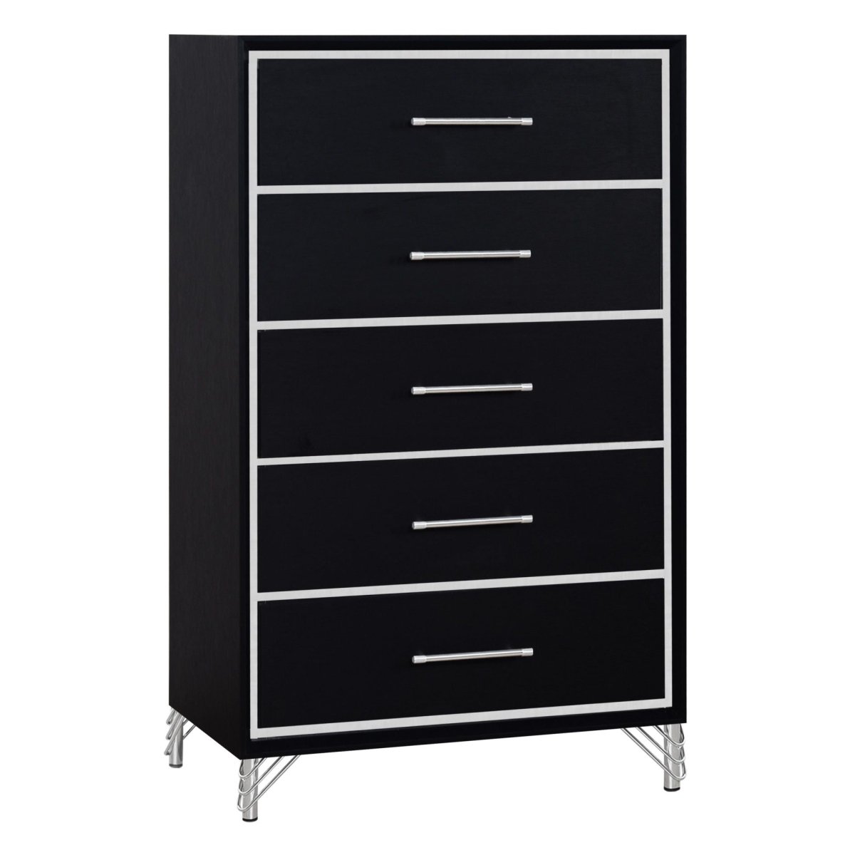 Ava - 5 Drawer Chest - Ebony Accent Chests by New Classic - Walls Furniture & Mattress