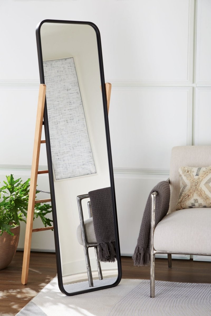 Bronick - Floor Mirror - Black / Brown Floor Mirrors by Signature Design by Ashley® - Walls Furniture & Mattress