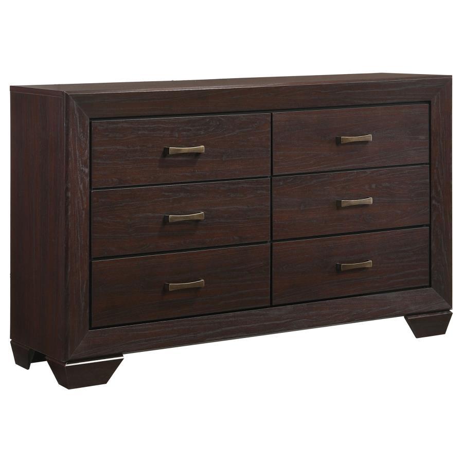 Kauffman - 6 - Drawer Dresser Dressers by CoasterEveryday - Walls Furniture & Mattress