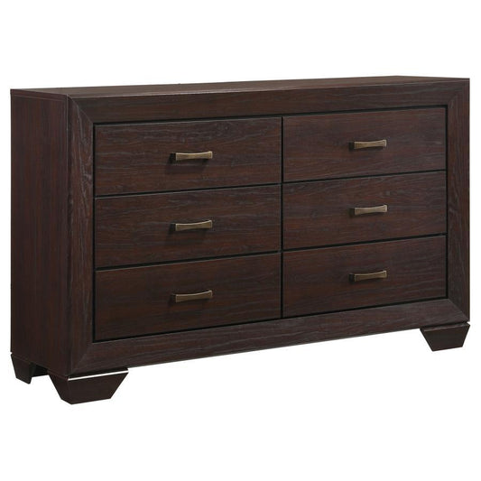 Kauffman - 6 - Drawer Dresser Dressers by CoasterEveryday - Walls Furniture & Mattress