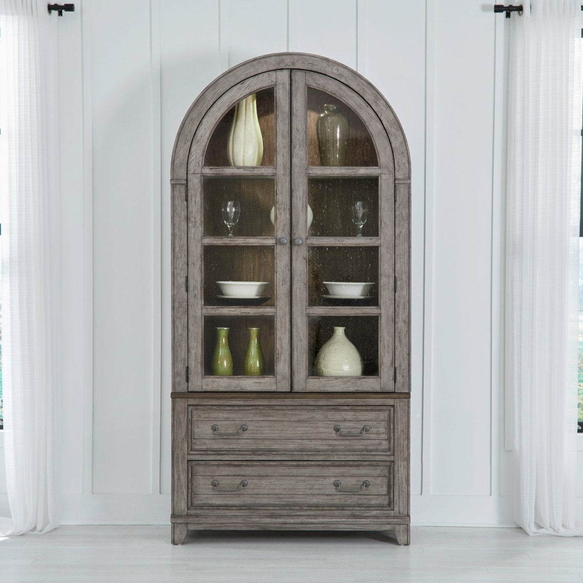 River Place - Curio Hutch Hutches by Liberty Furniture - Walls Furniture & Mattress