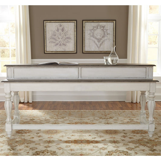 Magnolia Manor - 4 Piece Console Set (1 Console 3 Stools) - White 4 Piece Dining Room Sets by Liberty Furniture - Walls Furniture & Mattress