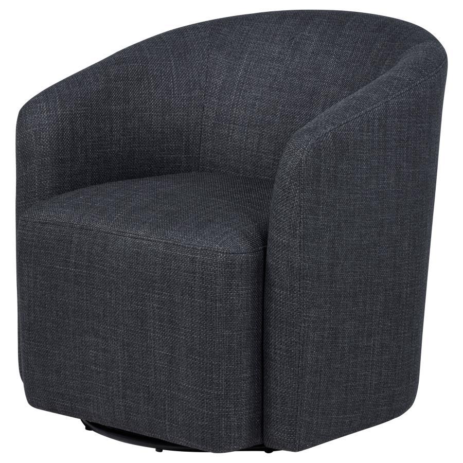 Mossbrook - Fabric Upholstered Swivel Accent Chair Swivel Chairs by Coaster Fine Furniture - Walls Furniture & Mattress
