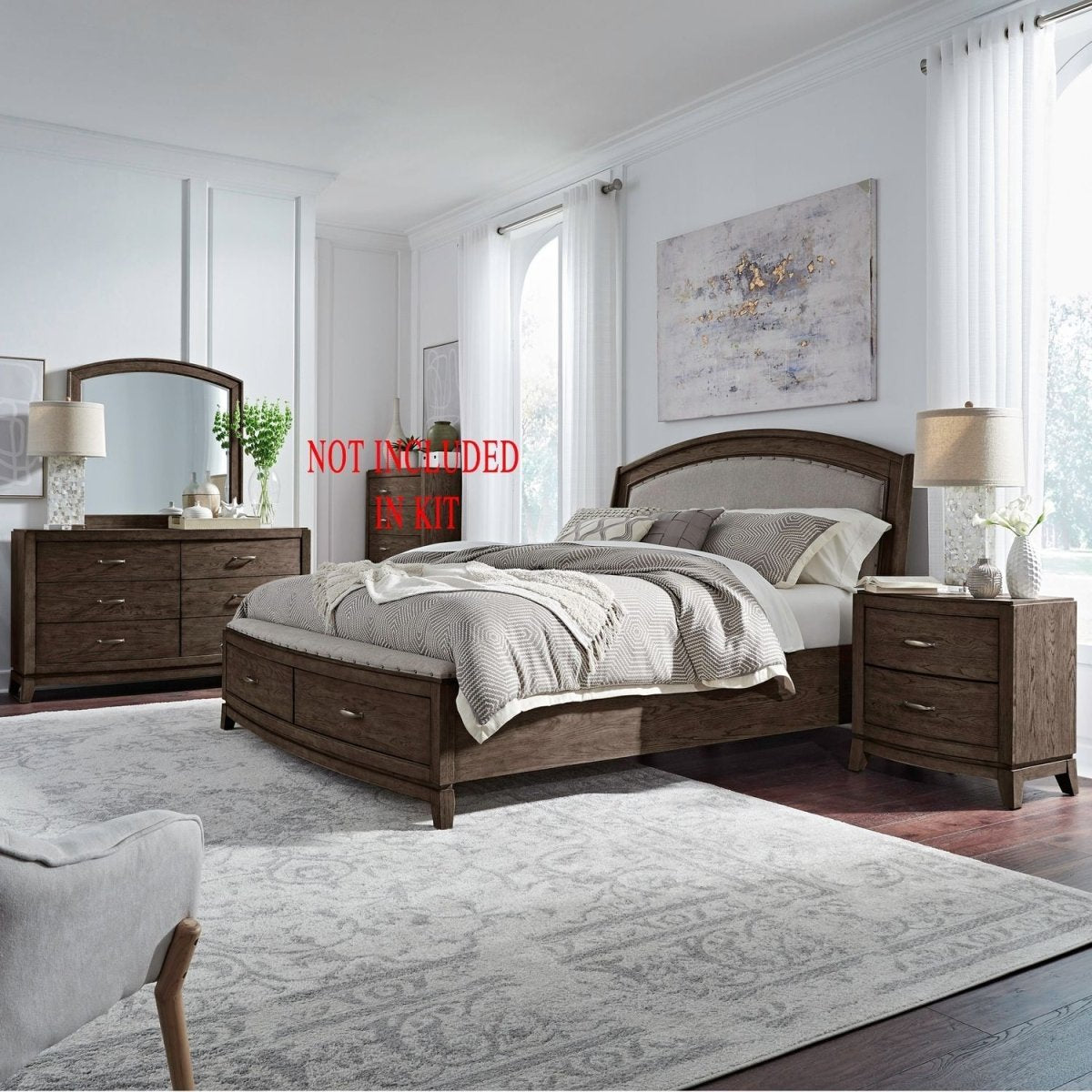 Avalon - Upholstered Bedroom Set 3 Piece Bedroom Sets by Liberty Furniture - Walls Furniture & Mattress