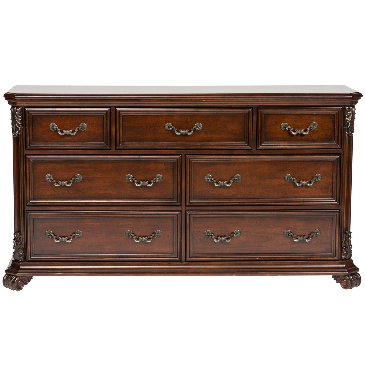 Messina Estates - 7 Drawer Dresser - Dark Brown Dressers by Liberty Furniture - Walls Furniture & Mattress