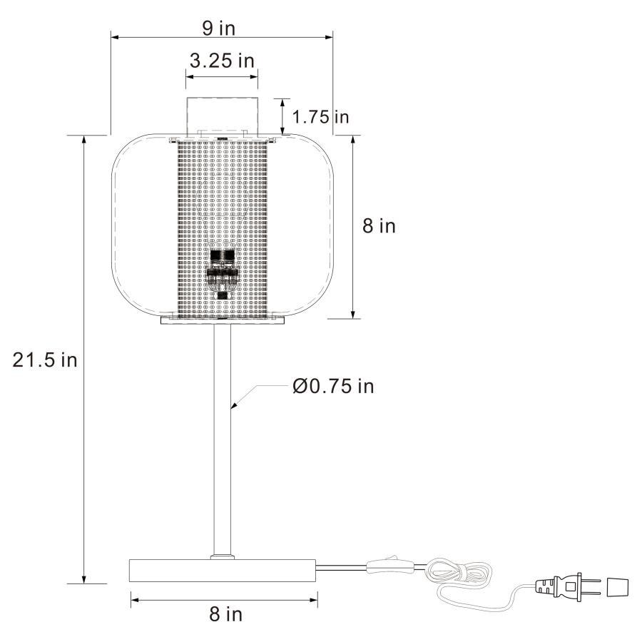 Ingrid - Glass Shade Bedside Table Lamp - Black Table Lamps by Coaster Fine Furniture - Walls Furniture & Mattress