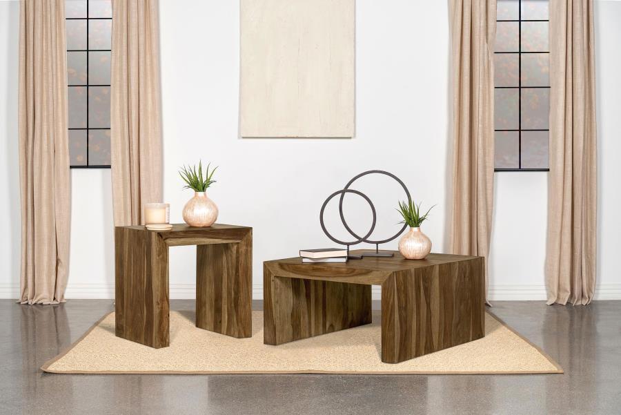 Odilia - Solid Wood Coffee And End Table Set Table Sets by Coaster Fine Furniture - Walls Furniture & Mattress