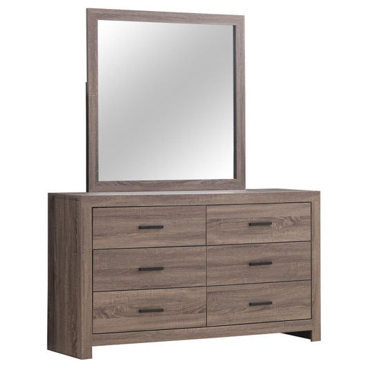 Brantford - 6 - Drawer Dresser With Mirror Dresser & Mirror by CoasterEveryday - Walls Furniture & Mattress