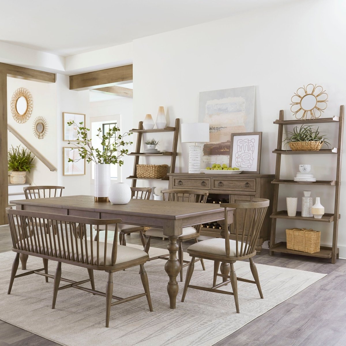 Americana Farmhouse - Rectangular Table Set 5 Piece Dining Room Sets by Liberty Furniture - Walls Furniture & Mattress