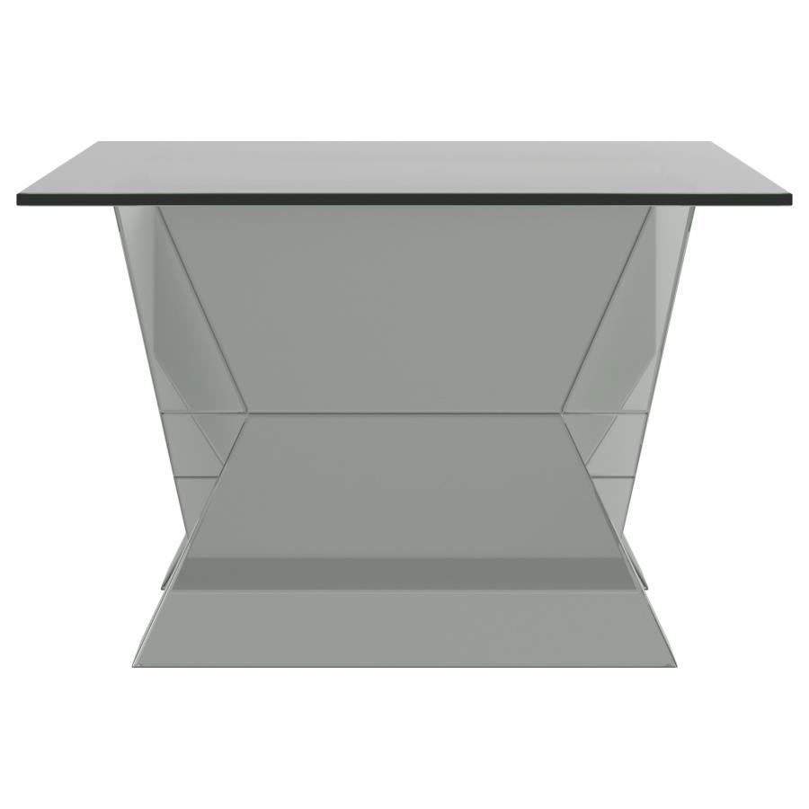 Taffeta - Glass Top Mirrored Acrylic Table End Tables by CoasterElevations - Walls Furniture & Mattress