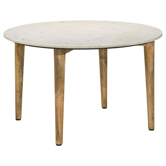 Aldis - Round Marble Top Table End Tables by Coaster Fine Furniture - Walls Furniture & Mattress