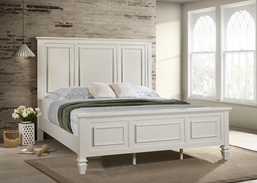 Sandy Beach - 63" Panel Bed with High Headboard Panel Beds by CoasterEssence - Walls Furniture & Mattress