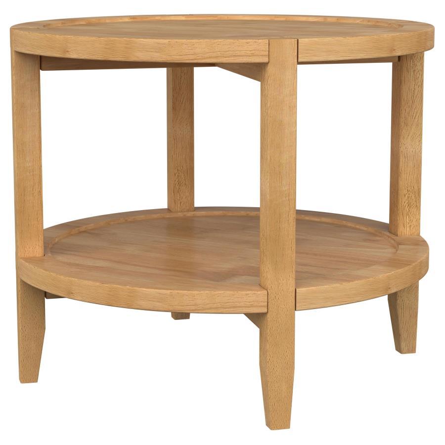 Camillo - Round Solid Wood Table End Tables by Coaster Fine Furniture - Walls Furniture & Mattress