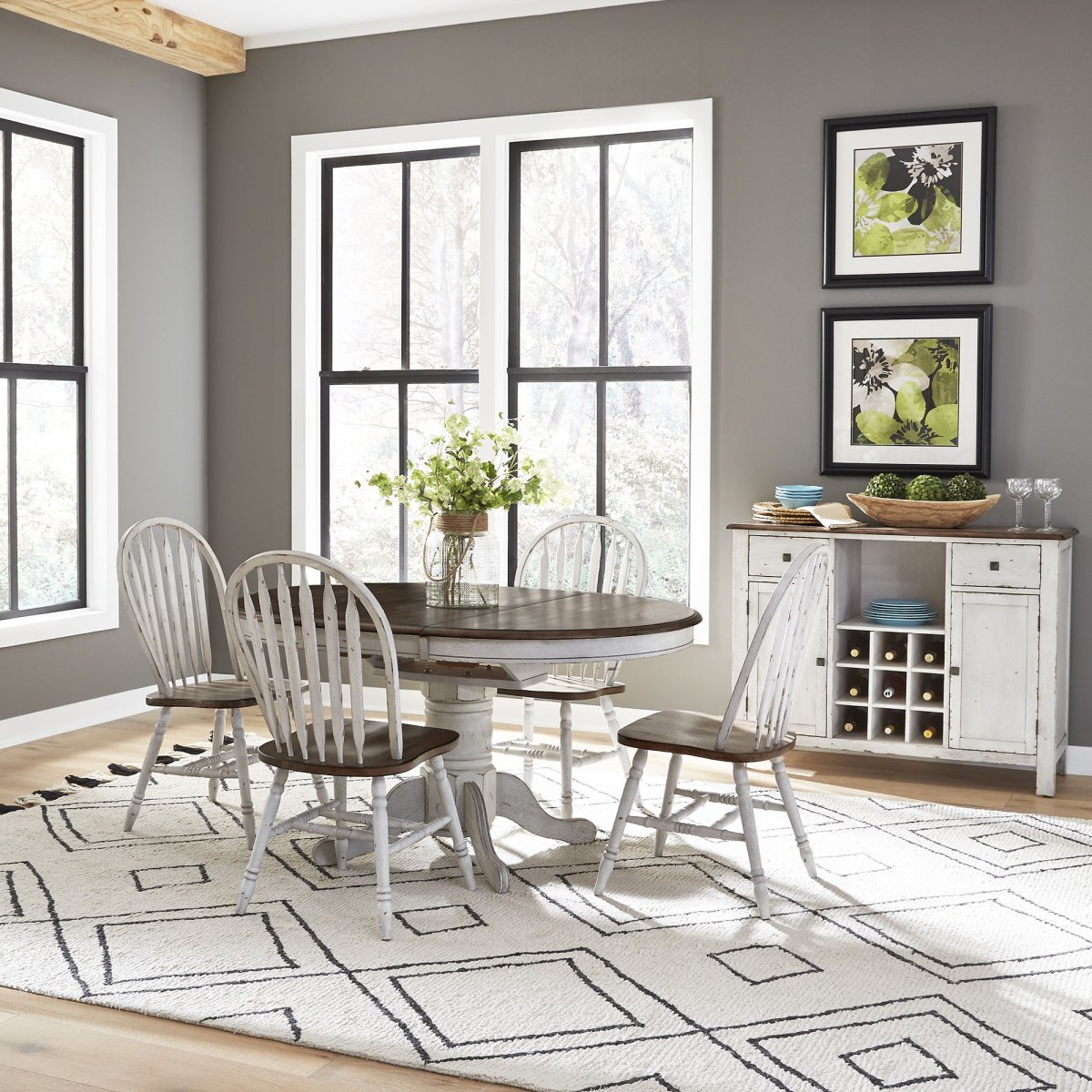 Carolina Crossing - Pedestal Table Set 3 Piece Dining Room Sets by Liberty Furniture - Walls Furniture & Mattress