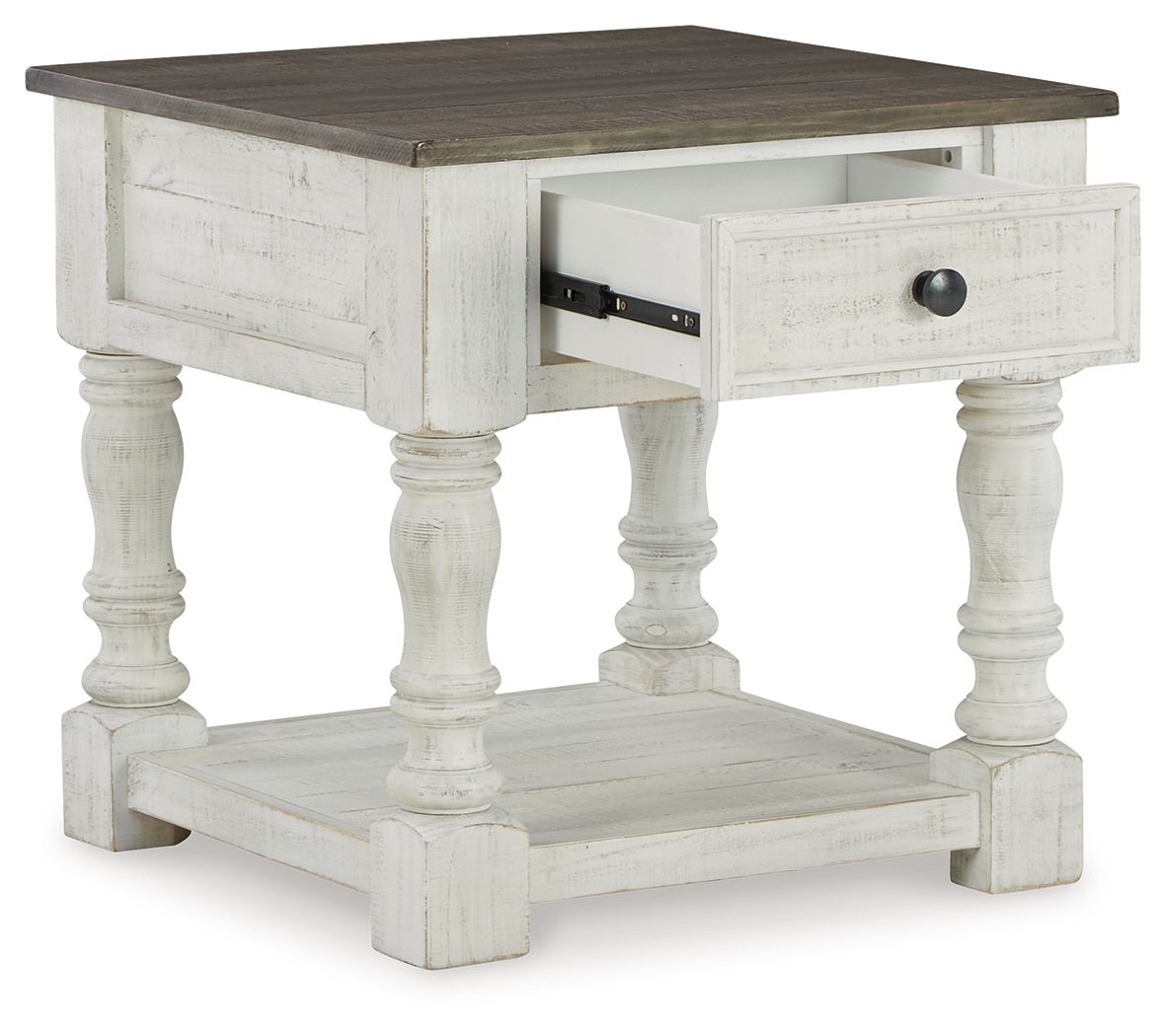 Havalance - Square End Table - White / Gray End Tables by Signature Design by Ashley® - Walls Furniture & Mattress