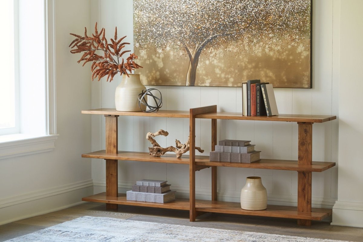 Fayemour - Console Sofa Table - Brown Console Tables by Signature Design by Ashley® - Walls Furniture & Mattress