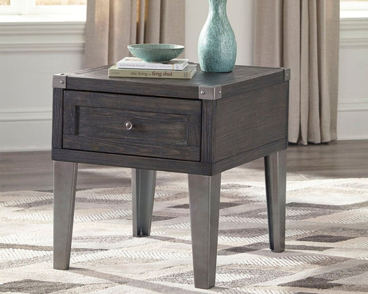Todoe - Rectangular End Table - Dark Gray End Tables by Signature Design by Ashley® - Walls Furniture & Mattress