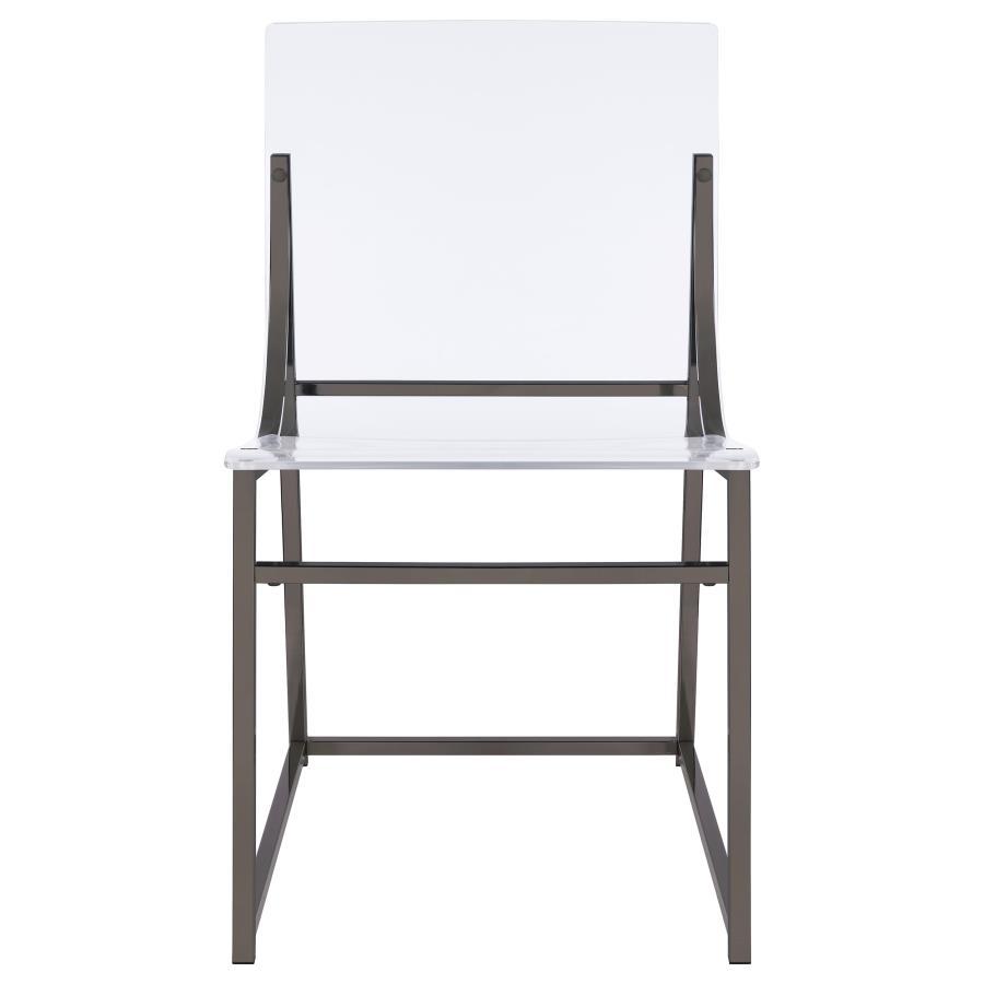 Adino - Acrylic Dining Side Chair (Set of 2) Chair Sets by Coaster Fine Furniture - Walls Furniture & Mattress