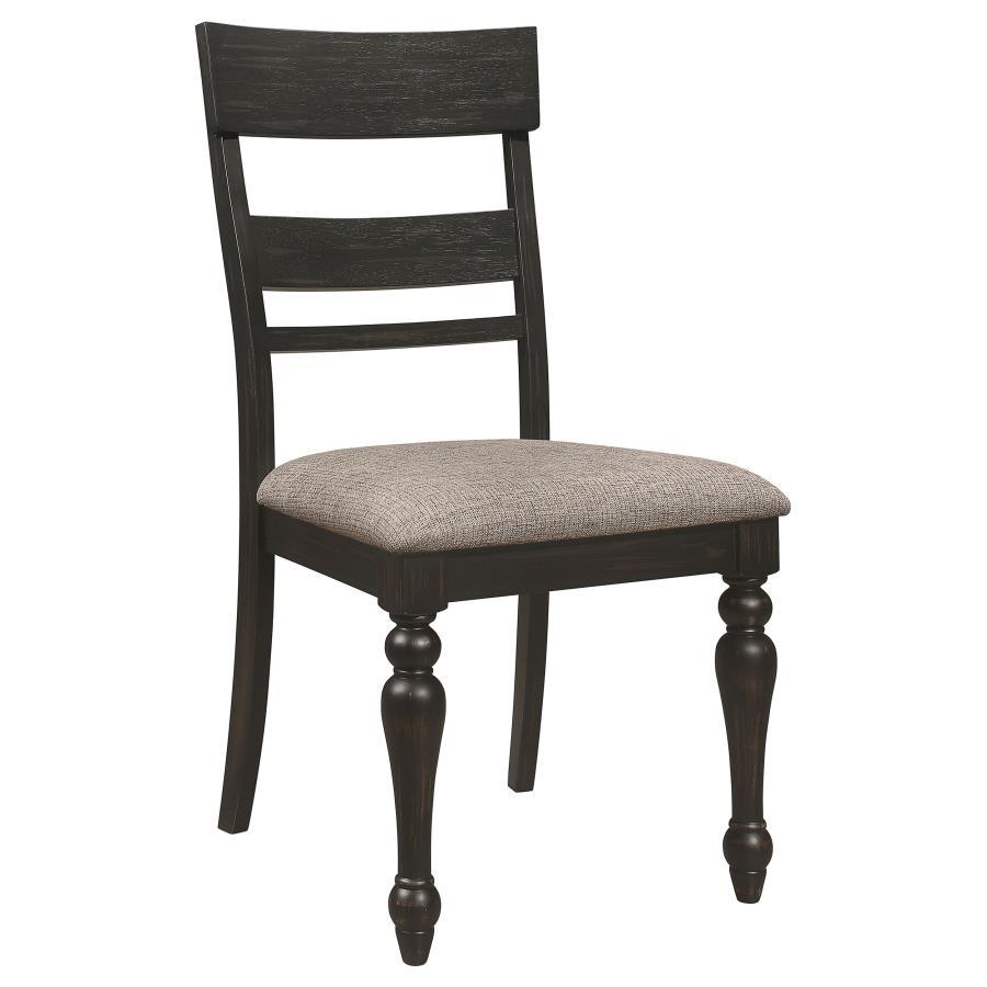 Bridget - Wood Dining Side Chair (Set of 2) - Charcoal Chair Sets by Coaster Fine Furniture - Walls Furniture & Mattress