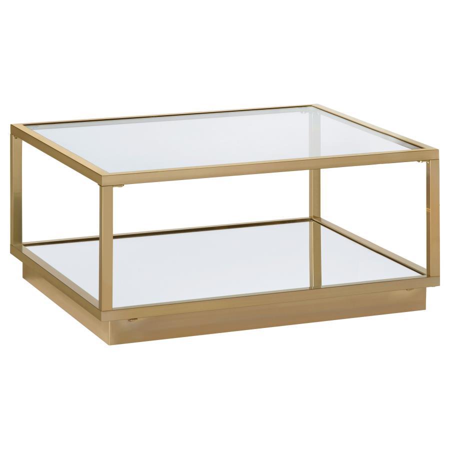 Renee - 2 Piece Square Coffee Table Set - Rose Brass Table Sets by CoasterElevations - Walls Furniture & Mattress