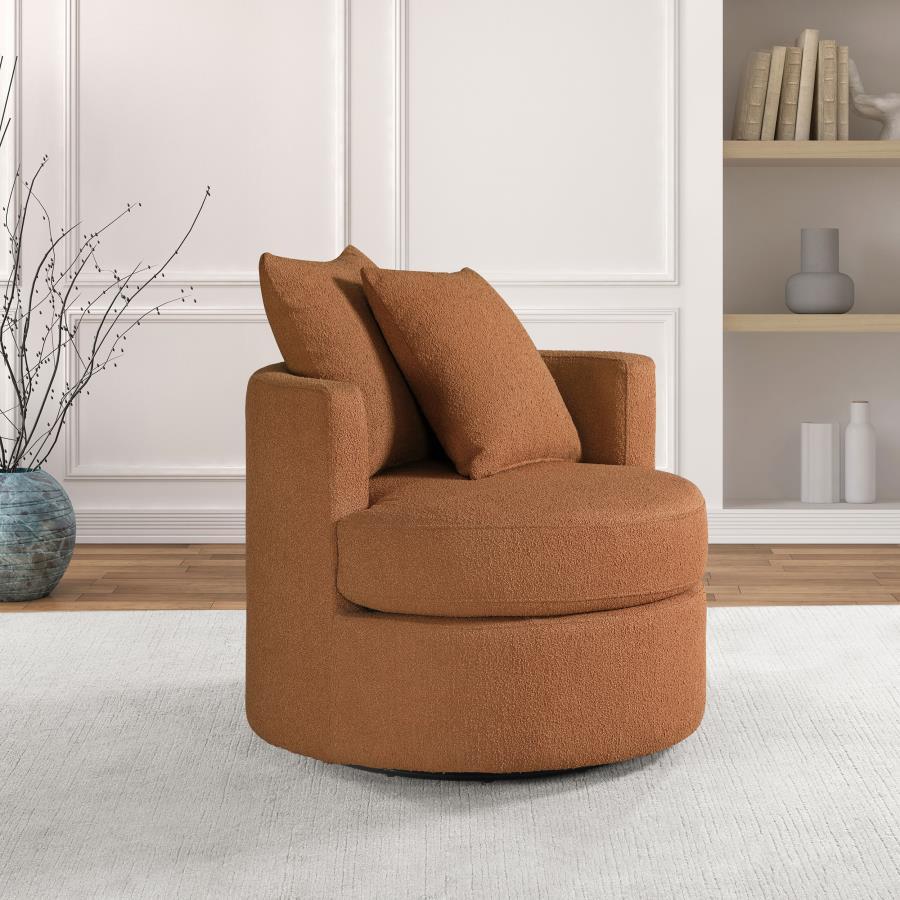 Debbie - Upholstered Swivel Accent Chair Swivel Chairs by CoasterEveryday - Walls Furniture & Mattress