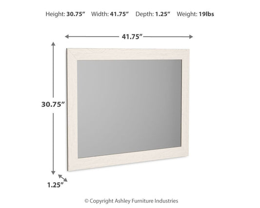 Stelsie - Bedroom Mirror - White Dressers by Signature Design by Ashley® - Walls Furniture & Mattress