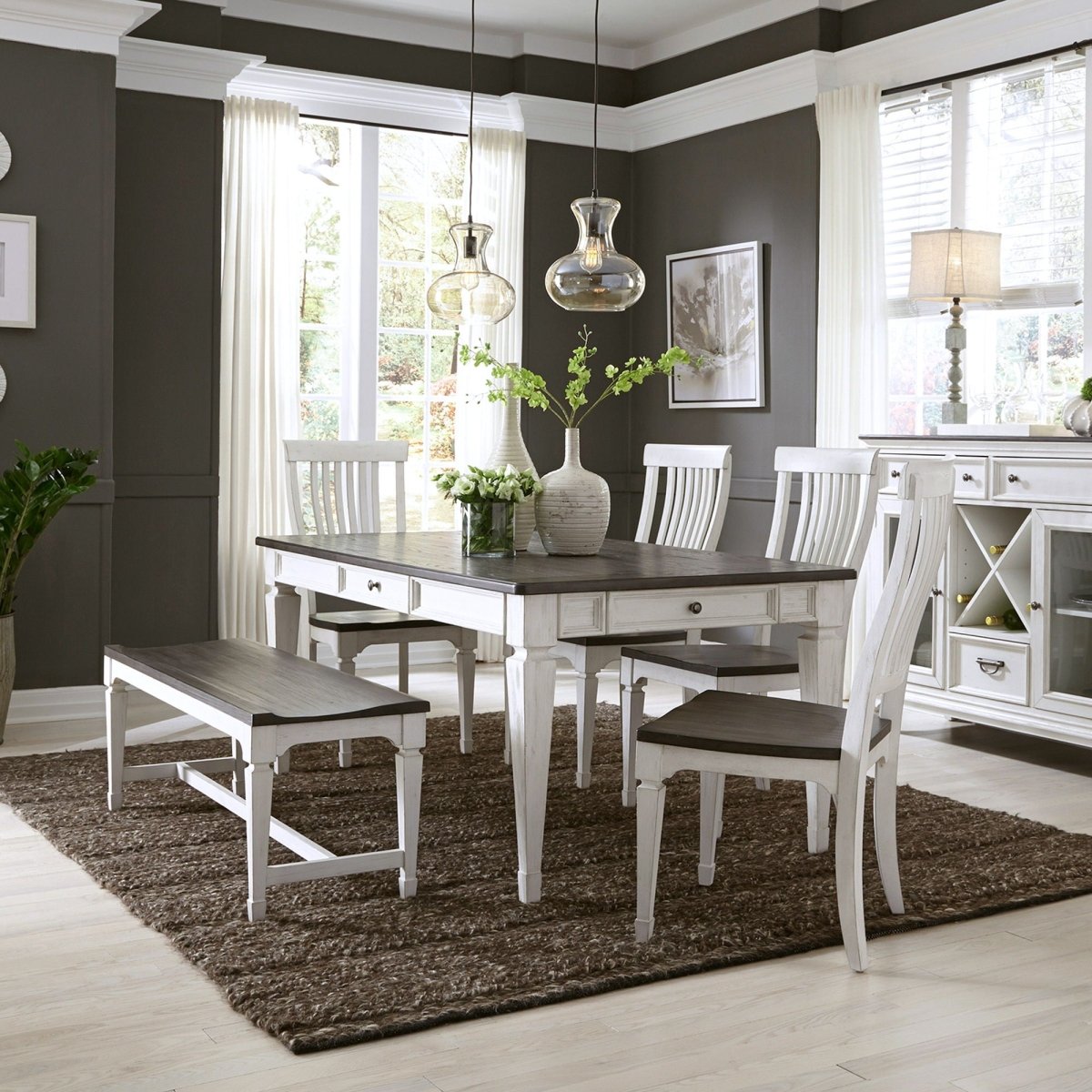 Allyson Park - Rectangular Table Set 5 Piece Dining Room Sets by Liberty Furniture - Walls Furniture & Mattress