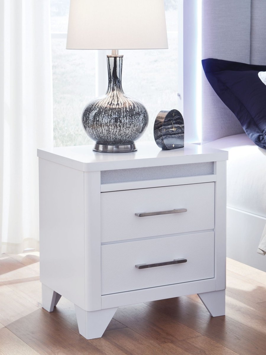 Jarlee - Two Drawer Night Stand - White Accent Nightstands by Signature Design by Ashley® - Walls Furniture & Mattress