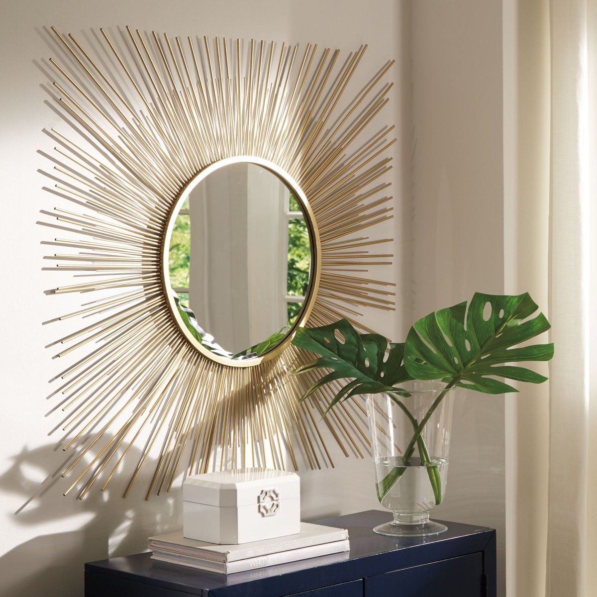 Elspeth - Accent Mirror - Gold Finish Accent Mirrors by Signature Design by Ashley® - Walls Furniture & Mattress