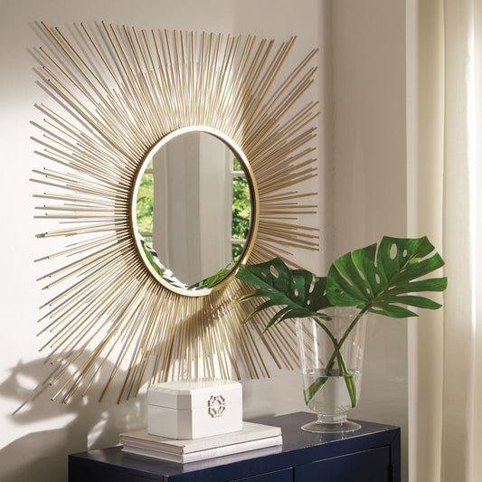 Elspeth - Accent Mirror - Gold Finish Accent Mirrors by Signature Design by Ashley® - Walls Furniture & Mattress