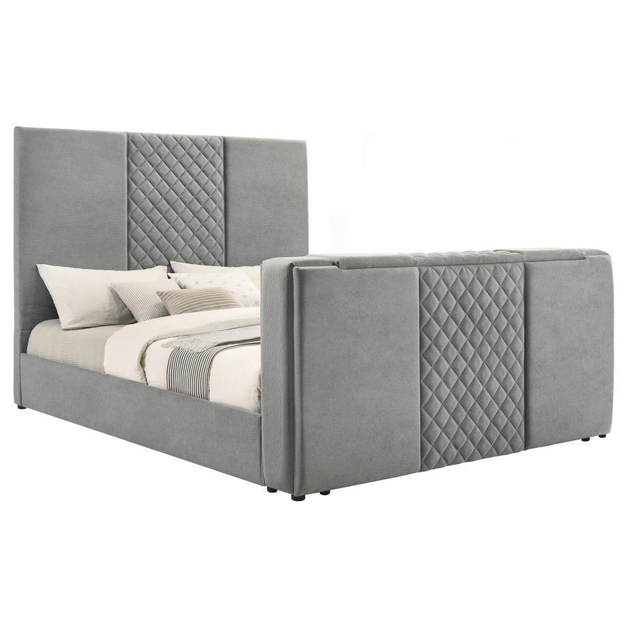 Tara - Upholstered Panel TV Bed Upholstered Beds by Coaster Fine Furniture - Walls Furniture & Mattress