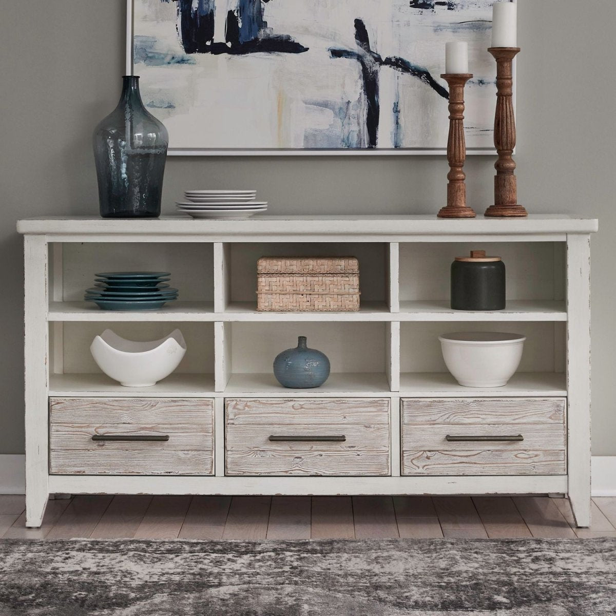 Backroads - Server - White Servers by Liberty Furniture - Walls Furniture & Mattress