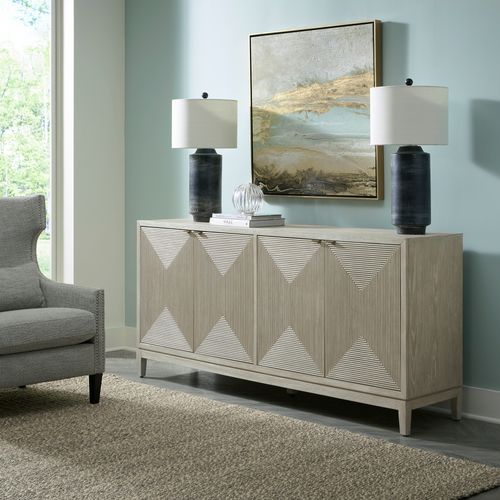 Kinsley - 4 Door Accent Cabinet - Beige Accent Cabinets by Liberty Furniture - Walls Furniture & Mattress