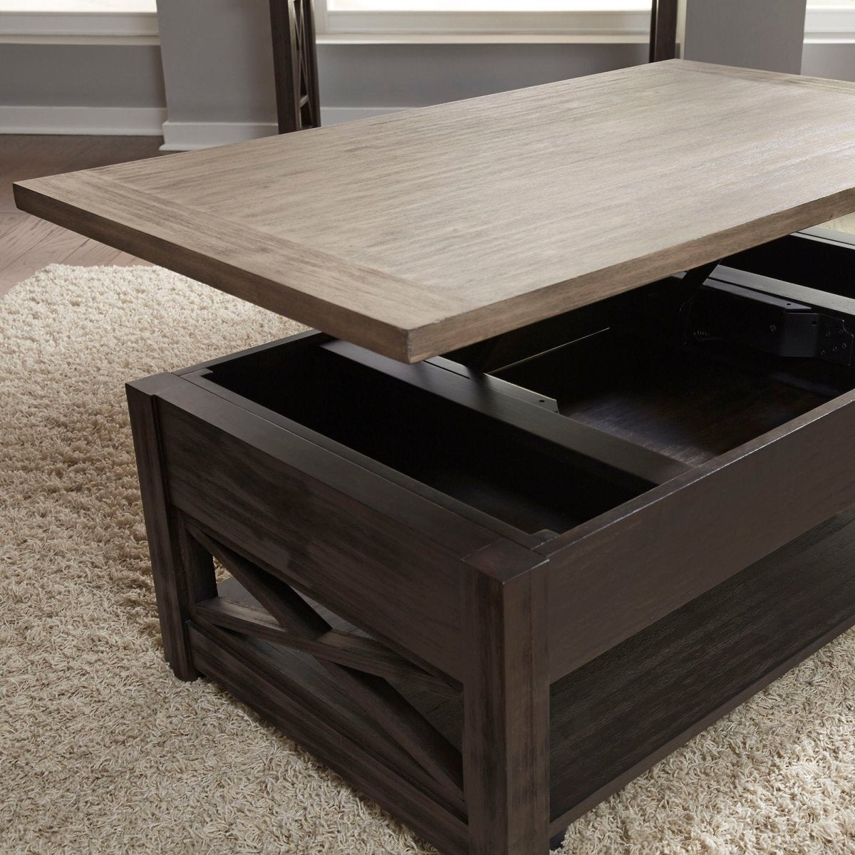 Heatherbrook - 3 Piece Table Set (1 Lift Top Cocktail 2 End Tables) - Black Table Sets by Liberty Furniture - Walls Furniture & Mattress