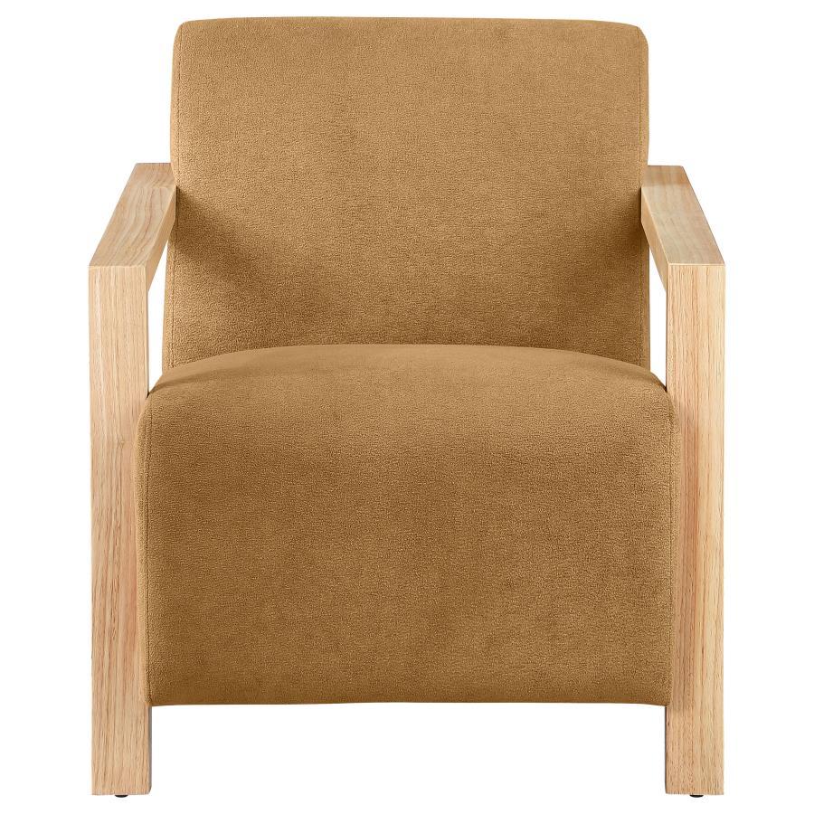 Diego - Upholstered Accent Arm Chair With Wood Arms Arm Chairs by CoasterEveryday - Walls Furniture & Mattress