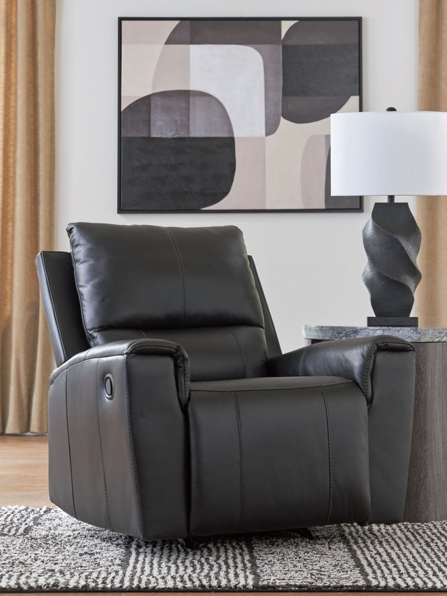 Glossmore - Rocker Recliner - Black Rocker Chairs by Signature Design by Ashley® - Walls Furniture & Mattress