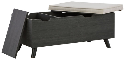 Yarlow - Storage Bench - Dark Gray Storage Benches by Signature Design by Ashley® - Walls Furniture & Mattress