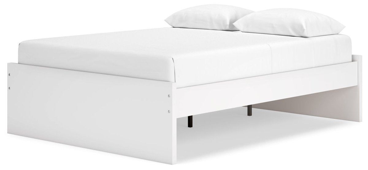 Onita - White - Queen Platform Bed Platform Beds by Signature Design by Ashley® - Walls Furniture & Mattress