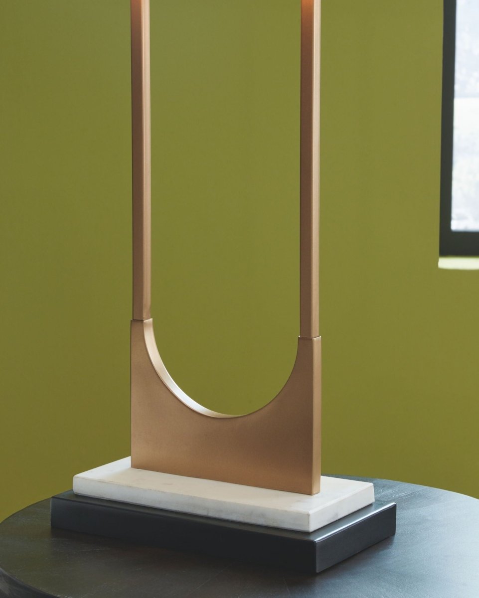 Malana - Metal Table Lamp - Brass Finish Table Lamps by Signature Design by Ashley® - Walls Furniture & Mattress
