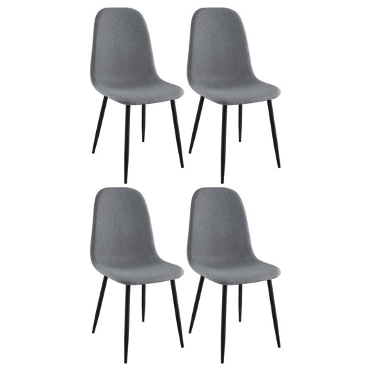 Dennison - Upholstered Dining Side Chair (Set of 4) - Gray Chair Sets by Coaster Fine Furniture - Walls Furniture & Mattress