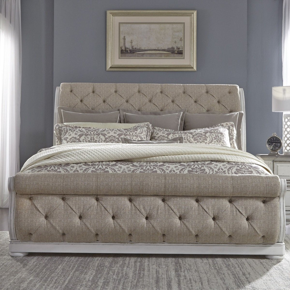 Abbey Park - Sleigh Bed Sleigh Beds by Liberty Furniture - Walls Furniture & Mattress