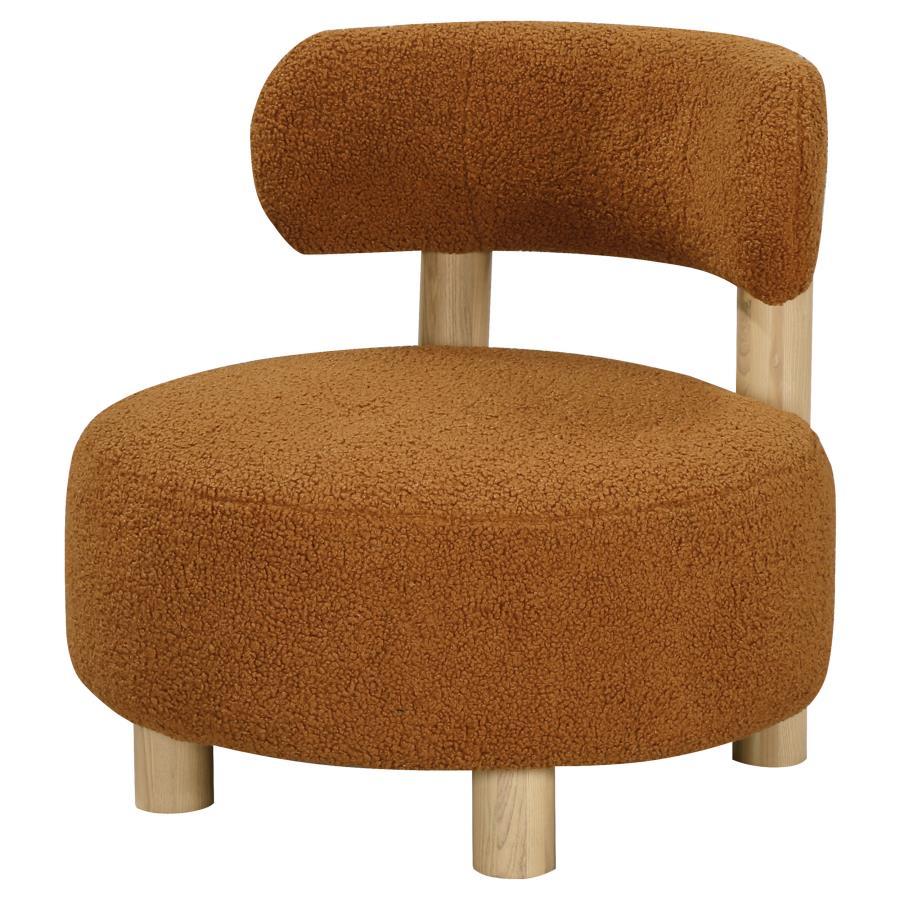 Zonie - Boucle Upholstered Barrel Back Accent Chair Accent Chairs by CoasterEveryday - Walls Furniture & Mattress