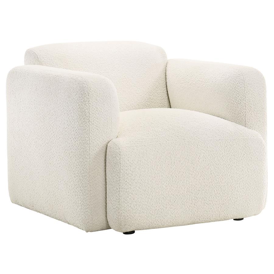 Dorset - Fabric Upholstered Round Track Arm Accent Chair Arm Chairs by Coaster Fine Furniture - Walls Furniture & Mattress