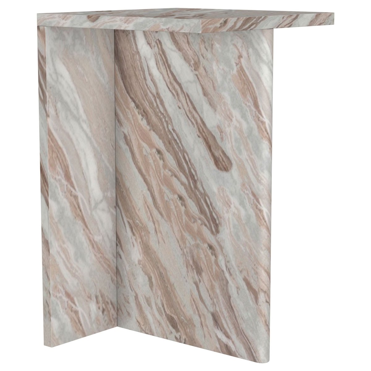 Bowdoin - Genuine Marble Accent Side Table - Gray Side Tables by Coaster Fine Furniture - Walls Furniture & Mattress