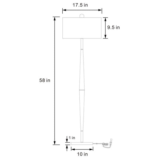Flanary - Drum Shade Tapered Floor Lamp - Natural Floor Lamps by Coaster Fine Furniture - Walls Furniture & Mattress